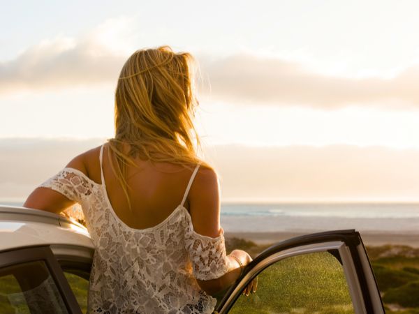 Scenic sunset drive along Cyprus's Mediterranean coastline